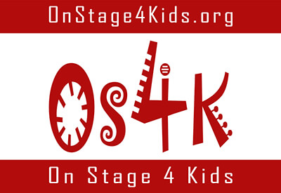 On Stage 4 Kids logo with stylized O-S-4-K