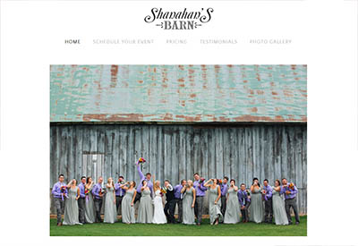 Shanahan's Barn Wedding Venue website